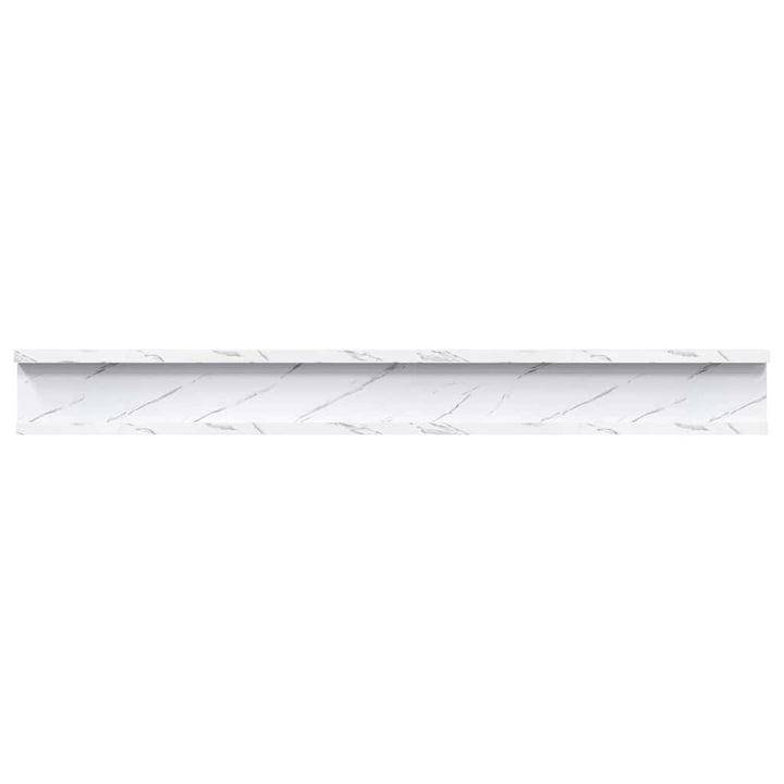 Væghylde Vægmonteret 4 pcs Hvid marmor 80 x 9 x 3 cm