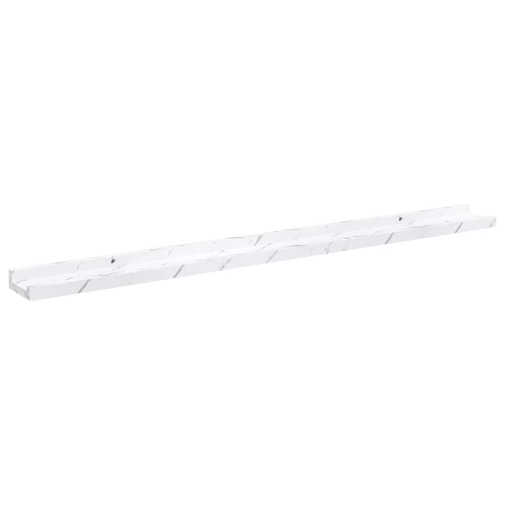 Væghylde Vægmonteret 4 pcs Hvid marmor 100 x 9 x 3 cm