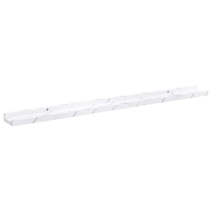 Væghylde Vægmonteret 4 pcs Hvid marmor 100 x 9 x 3 cm