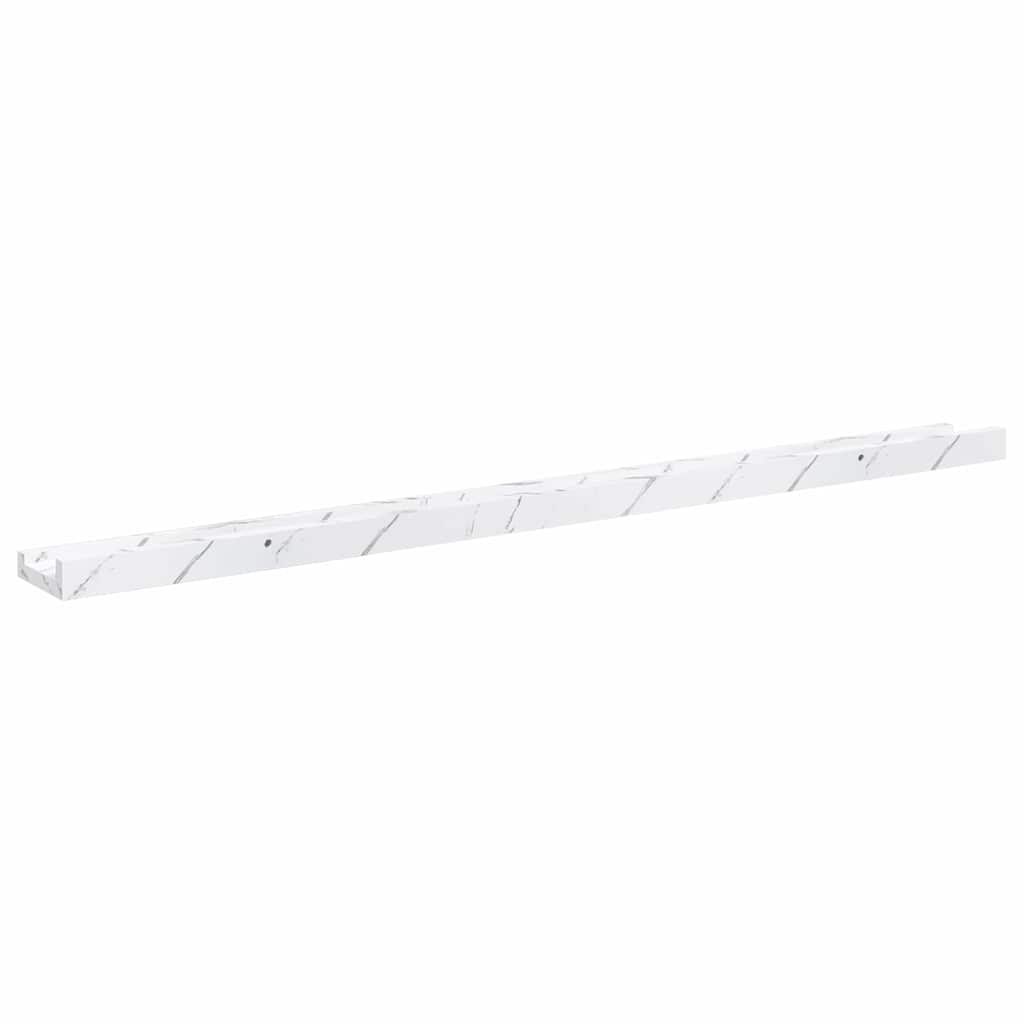 Væghylde Vægmonteret 4 pcs Hvid marmor 100 x 9 x 3 cm