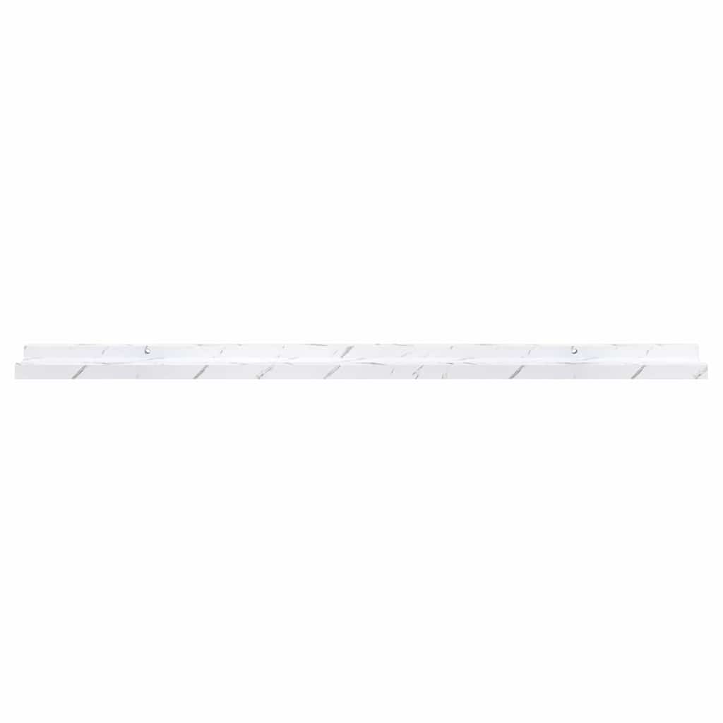 Væghylde Vægmonteret 4 pcs Hvid marmor 100 x 9 x 3 cm
