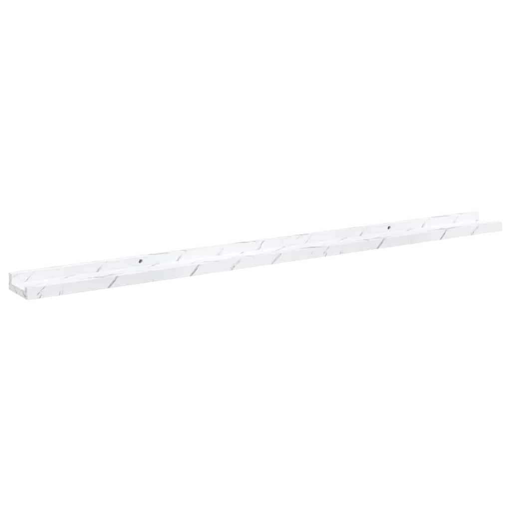 Væghylde Vægmonteret 4 pcs Hvid marmor 115 x 9 x 3 cm