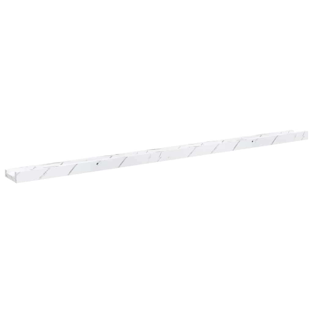 Væghylde Vægmonteret 4 pcs Hvid marmor 115 x 9 x 3 cm