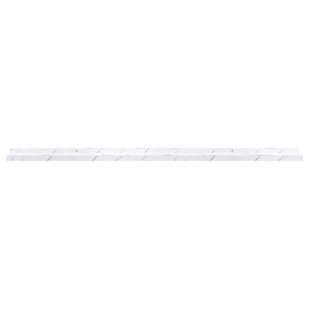 Væghylde Vægmonteret 4 pcs Hvid marmor 115 x 9 x 3 cm