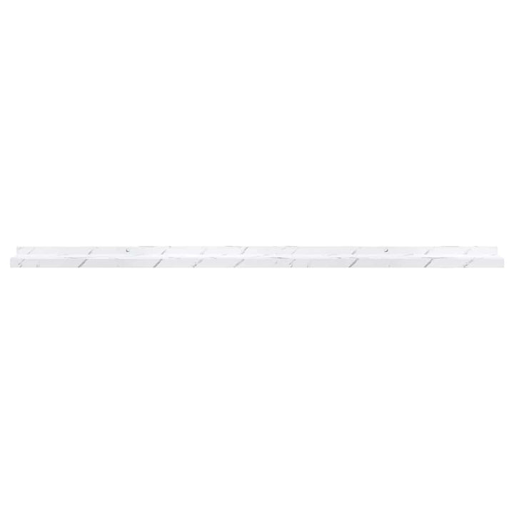 Væghylde Vægmonteret 4 pcs Hvid marmor 115 x 9 x 3 cm