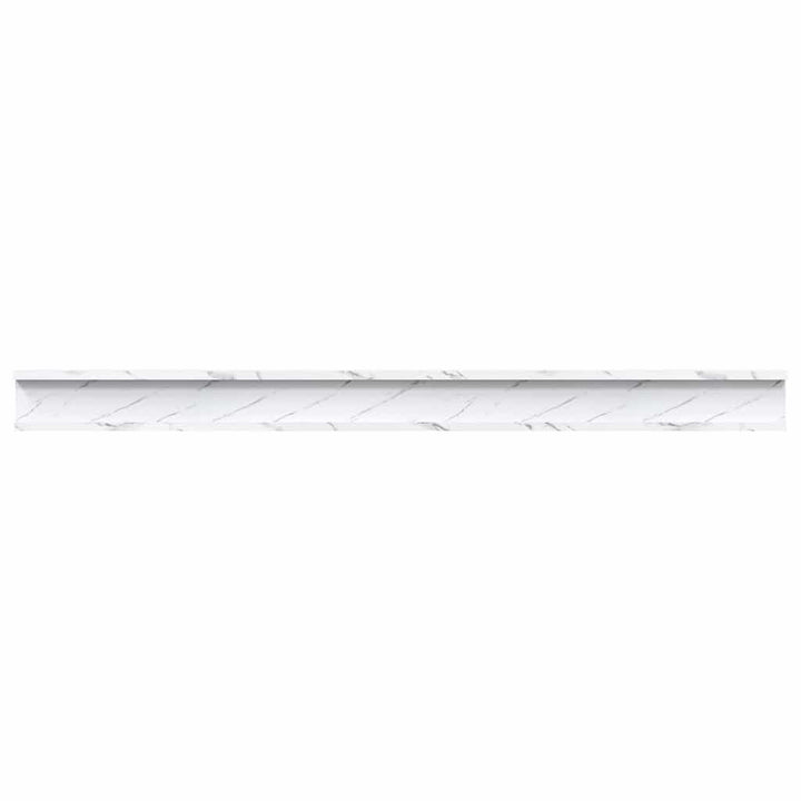 Væghylde Vægmonteret 4 pcs Hvid marmor 115 x 9 x 3 cm