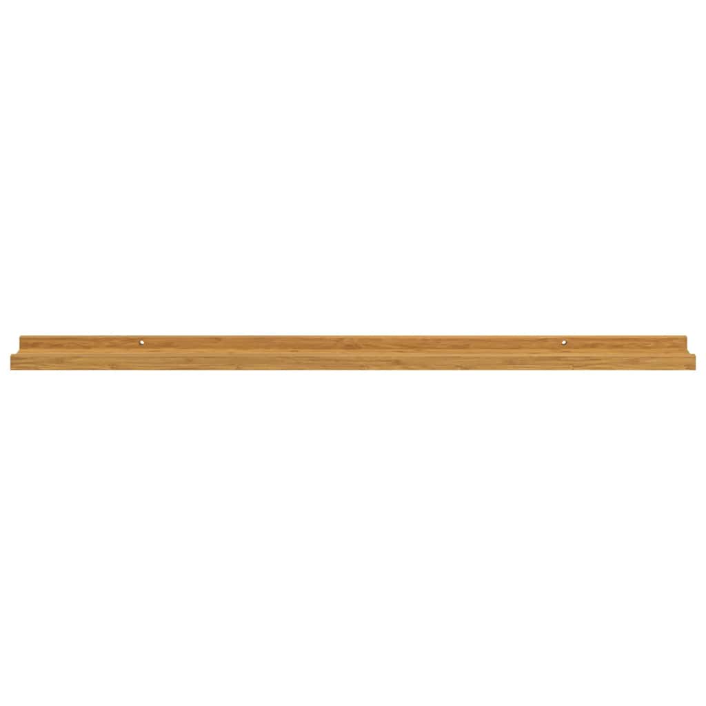 Væghylde Vægmonteret 2 pcs Beige 100 x 9 x 3 cm Konstrueret træ