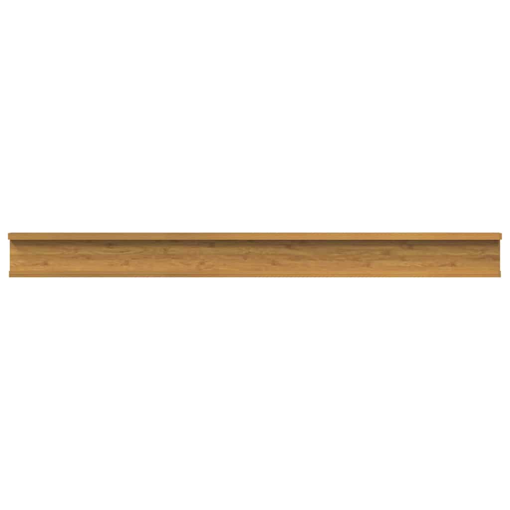 Væghylde Vægmonteret 2 pcs Beige 100 x 9 x 3 cm Konstrueret træ