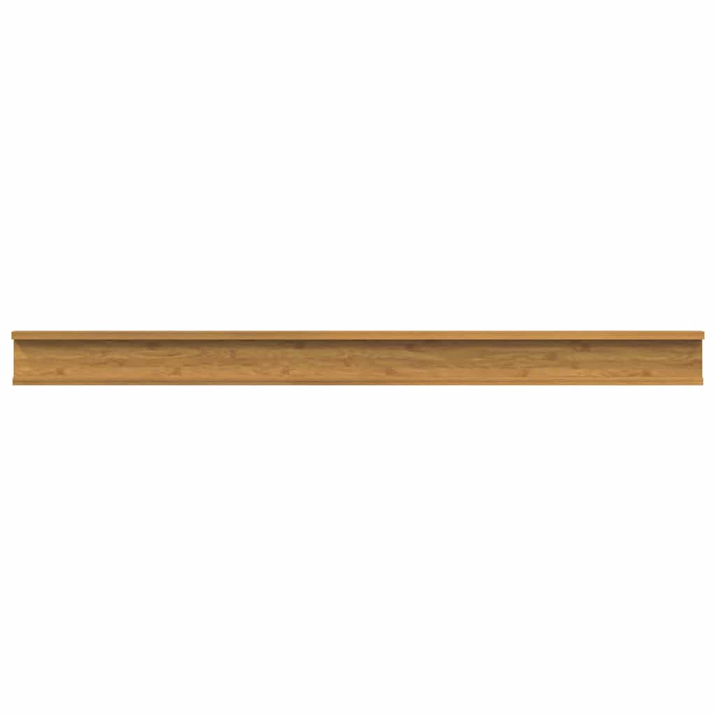 Væghylde Vægmonteret 2 pcs Beige 115 x 9 x 3 cm Konstrueret træ