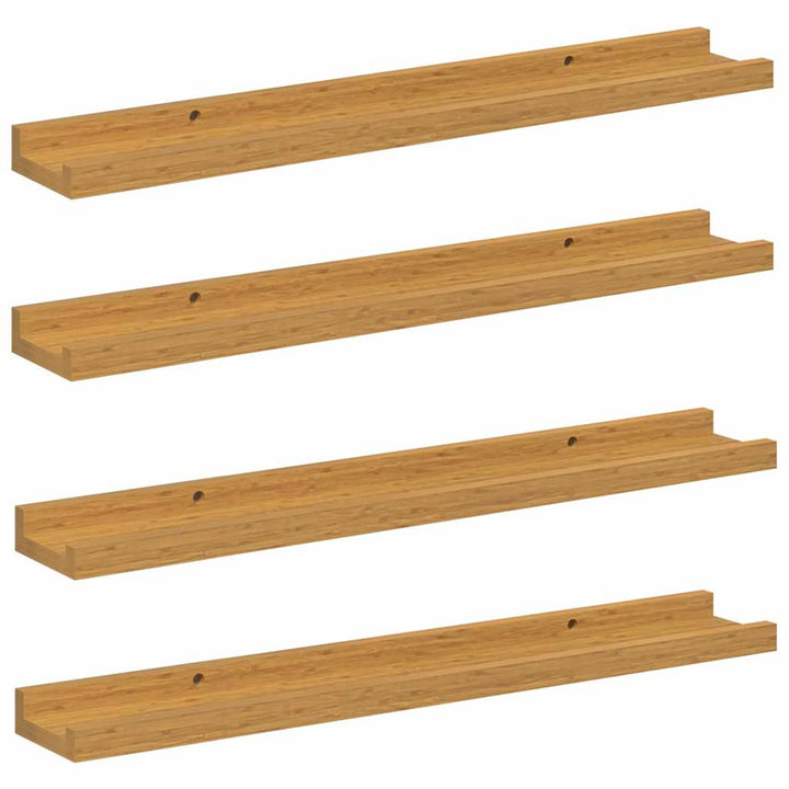 Væghylde Vægmonteret 4 pcs Beige 60 x 9 x 3 cm Konstrueret træ