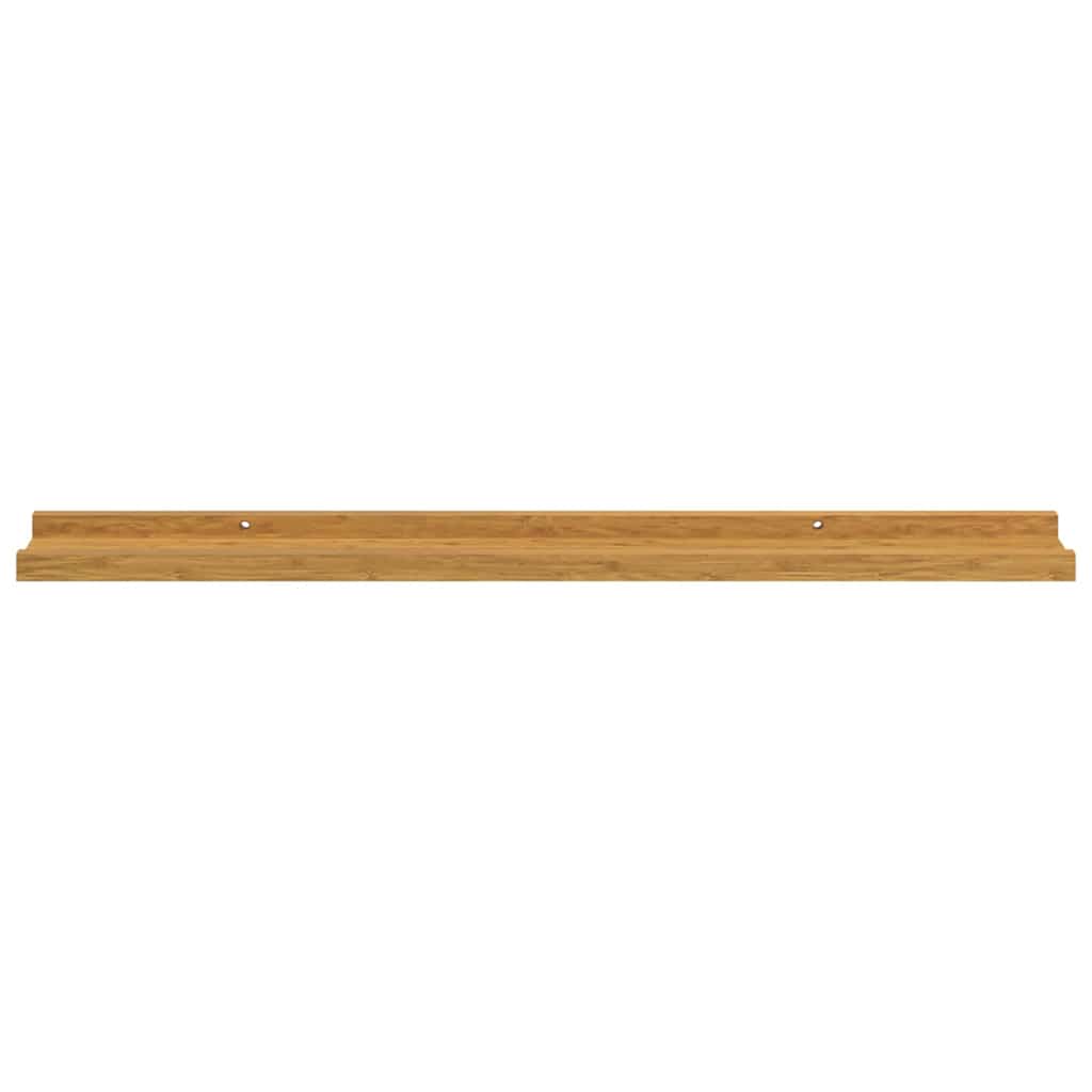 Væghylde Vægmonteret 4 pcs Beige 80 x 9 x 3 cm Konstrueret træ