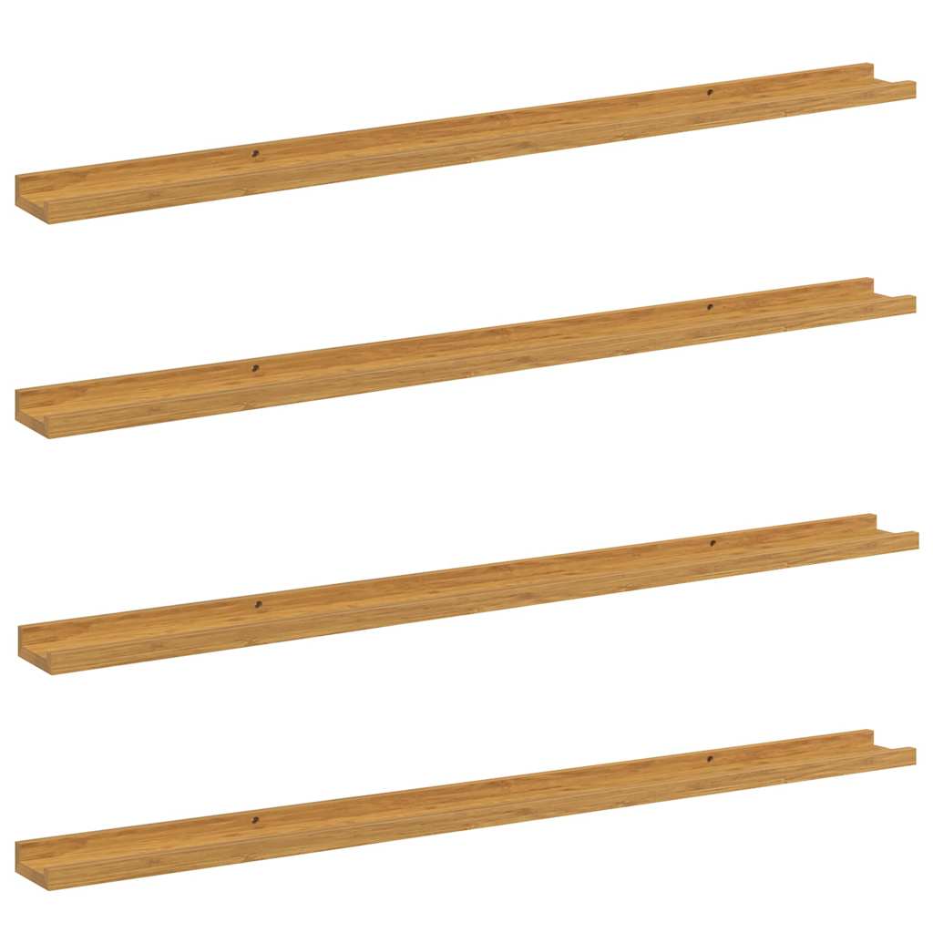 Væghylde Vægmonteret 4 pcs Beige 115 x 9 x 3 cm Konstrueret træ