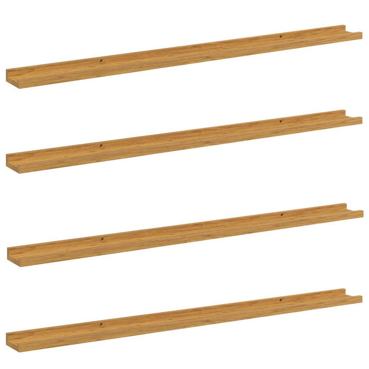 Væghylde Vægmonteret 4 pcs Beige 115 x 9 x 3 cm Konstrueret træ