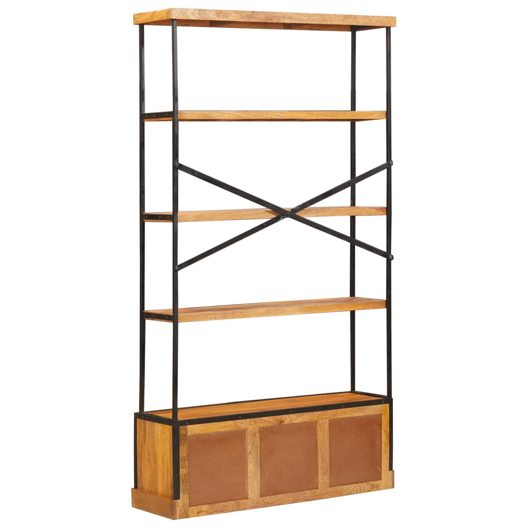 5-etagers bogreol Naturfarvet 100 x 30 x 180 cm