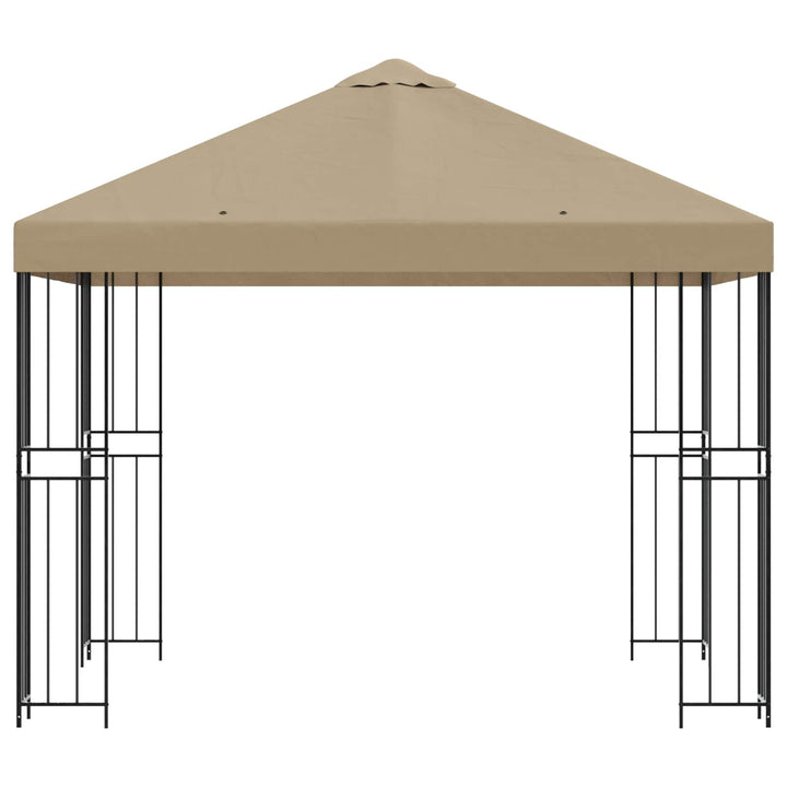 Pavillon 3 x 3 m Beige Polyester og Stål 190 gsm