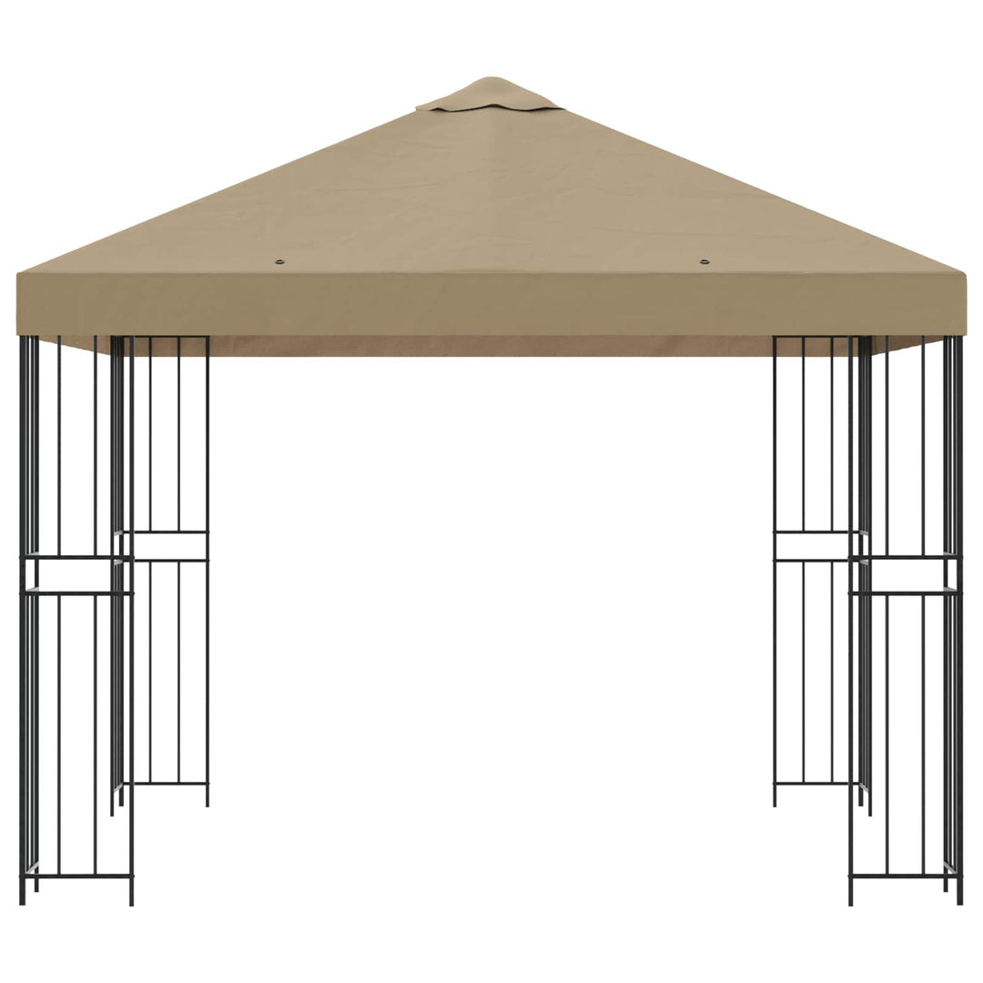 Pavillon 3 x 3 m Beige Polyester og Stål 190 gsm