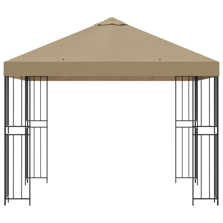 Pavillon 3 x 3 m Beige Polyester og Stål 190 gsm
