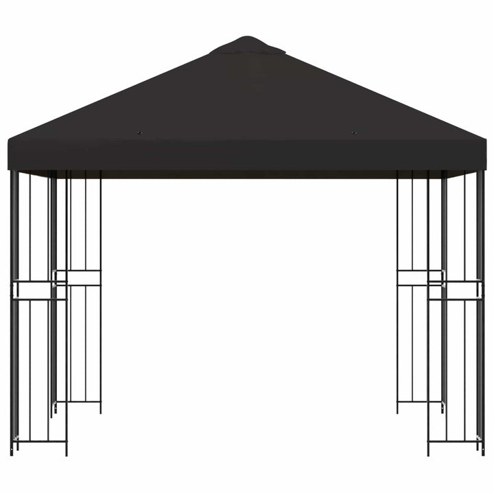 Pavillon 3 x 3 m Antracit Polyester og Stål 190 gsm