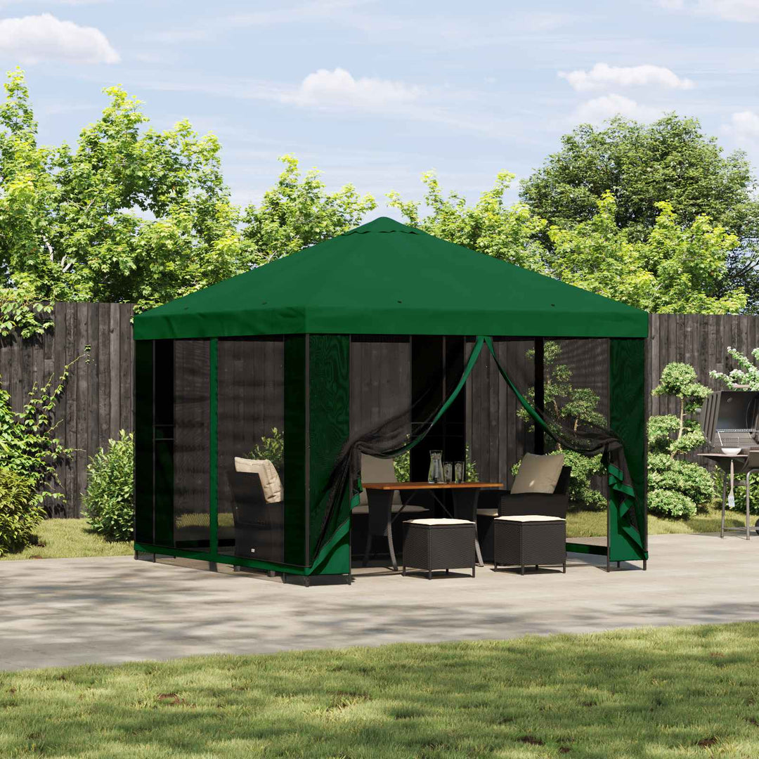 Pavillon 3 x 3 m Grøn Polyester og Stål 190 gsm