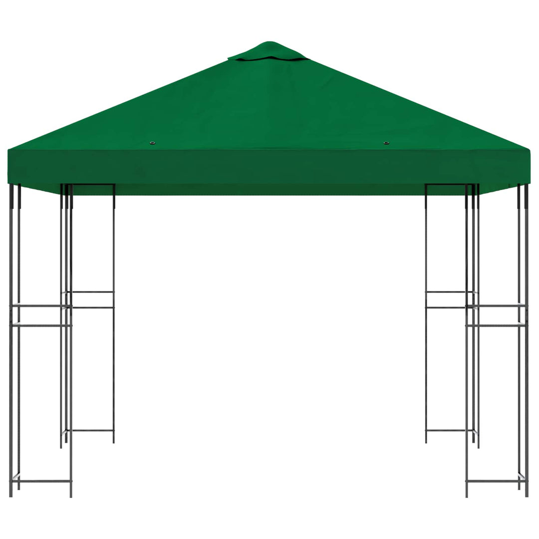 Pavillon 3 x 3 m Grøn Polyester og Stål 190 gsm