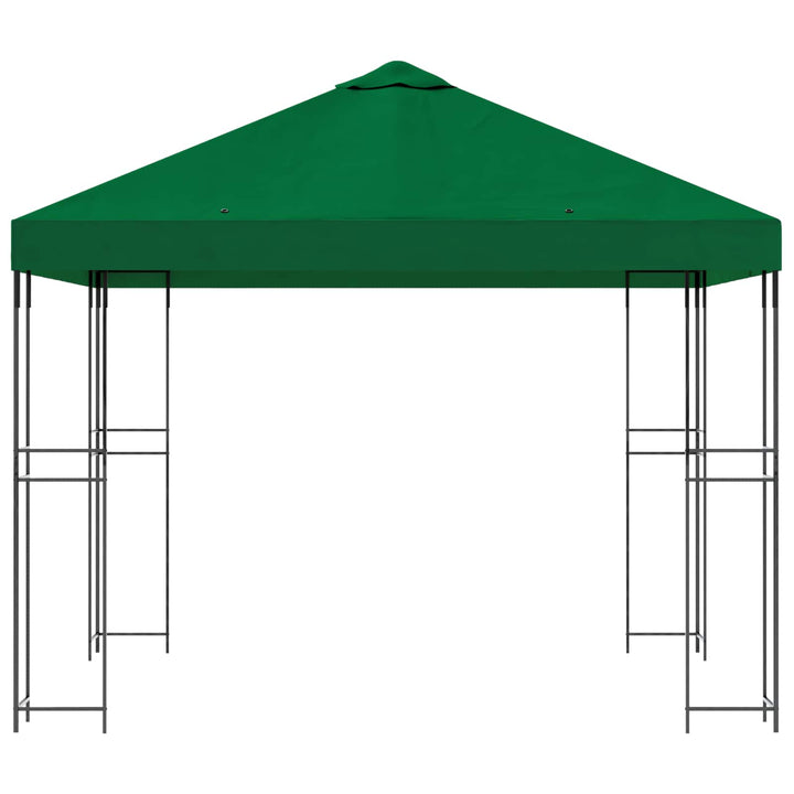 Pavillon 3 x 3 m Grøn Polyester og Stål 190 gsm