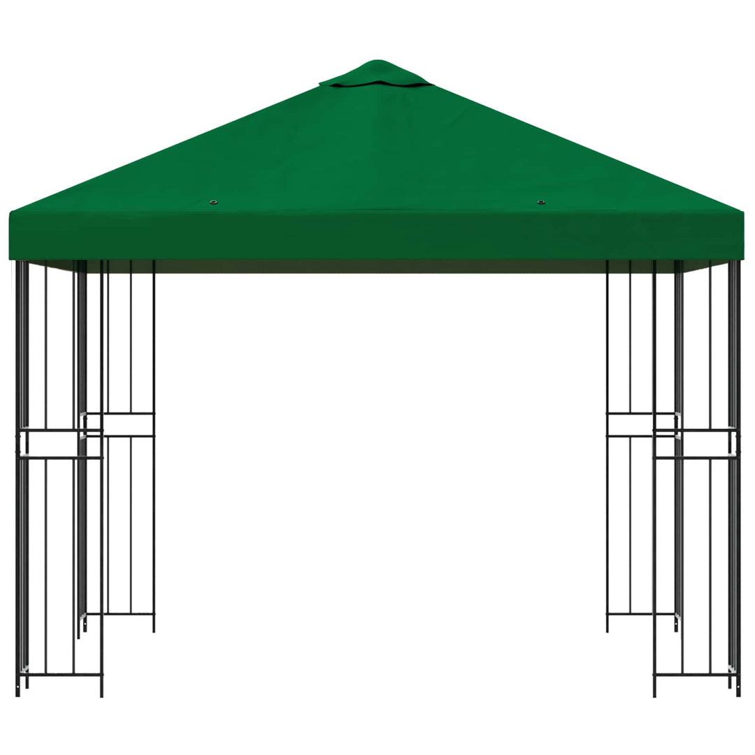 Pavillon 3 x 3 m Grøn Polyester og Stål 190 gsm
