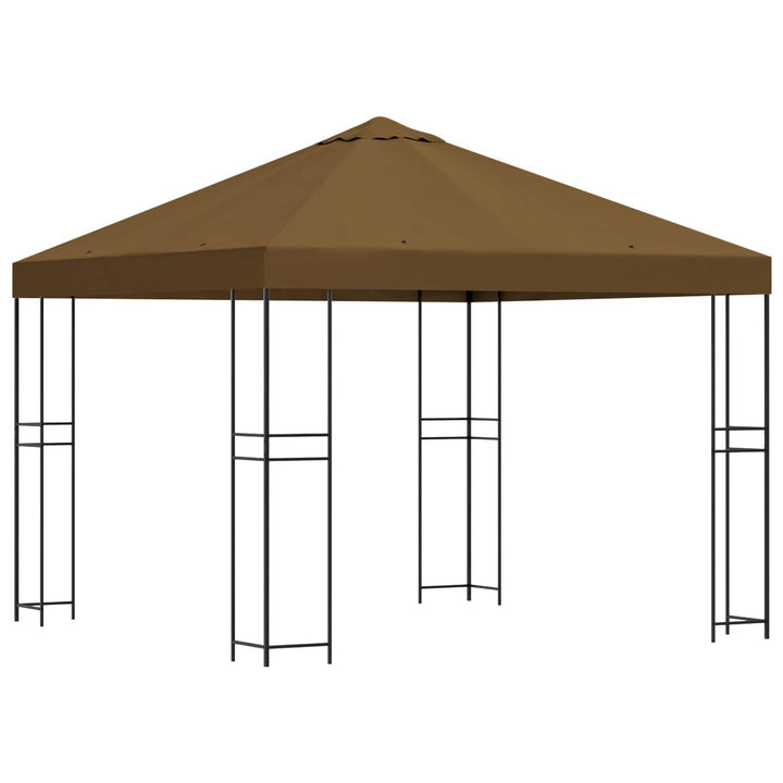 Pavillon 3 x 3 m Gråbrun Polyester og Stål 190 gsm