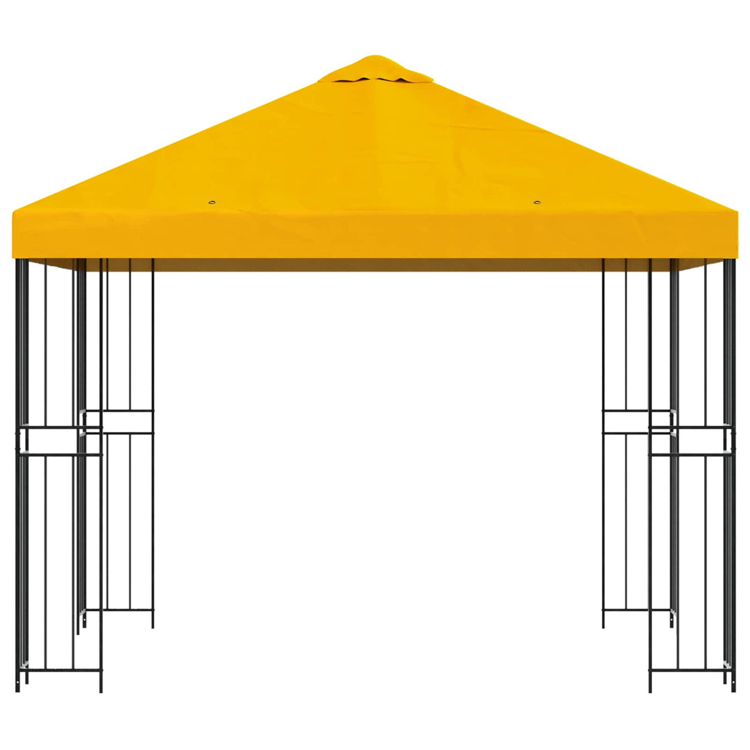 Pavillon 3 x 3 m Gul Polyester og Stål 190 gsm