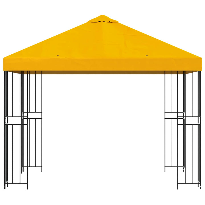 Pavillon 3 x 3 m Gul Polyester og Stål 190 gsm