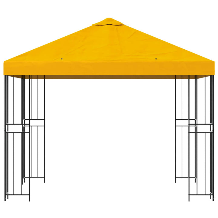 Pavillon 3 x 3 m Gul Polyester og Stål 190 gsm