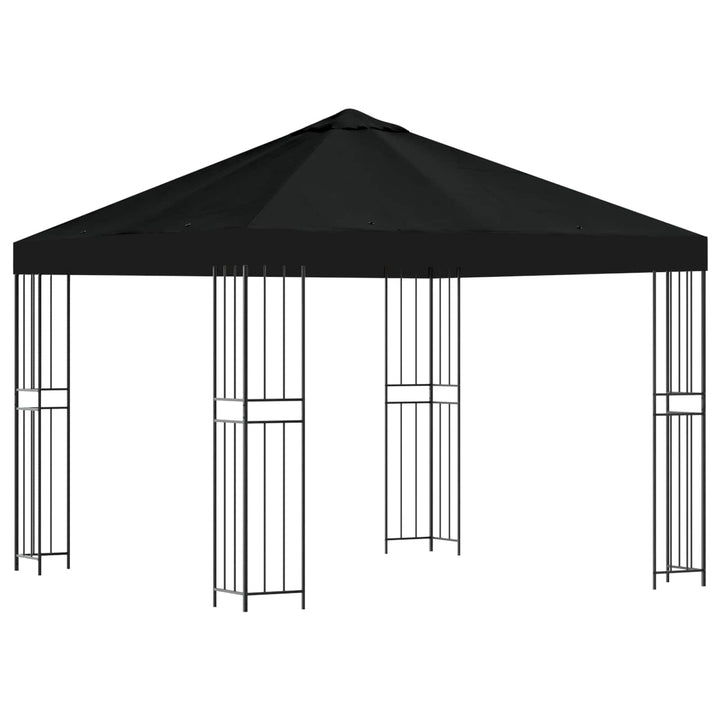 Pavillon 3 x 3 m Sort Polyester og Stål 190 gsm