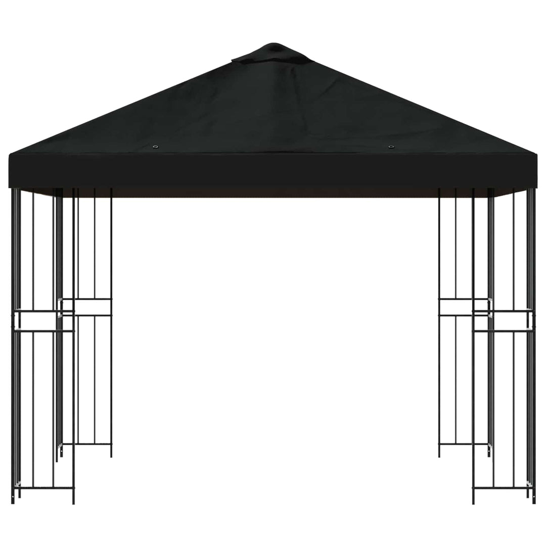 Pavillon 3 x 3 m Sort Polyester og Stål 190 gsm