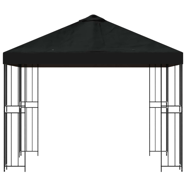 Pavillon 3 x 3 m Sort Polyester og Stål 190 gsm