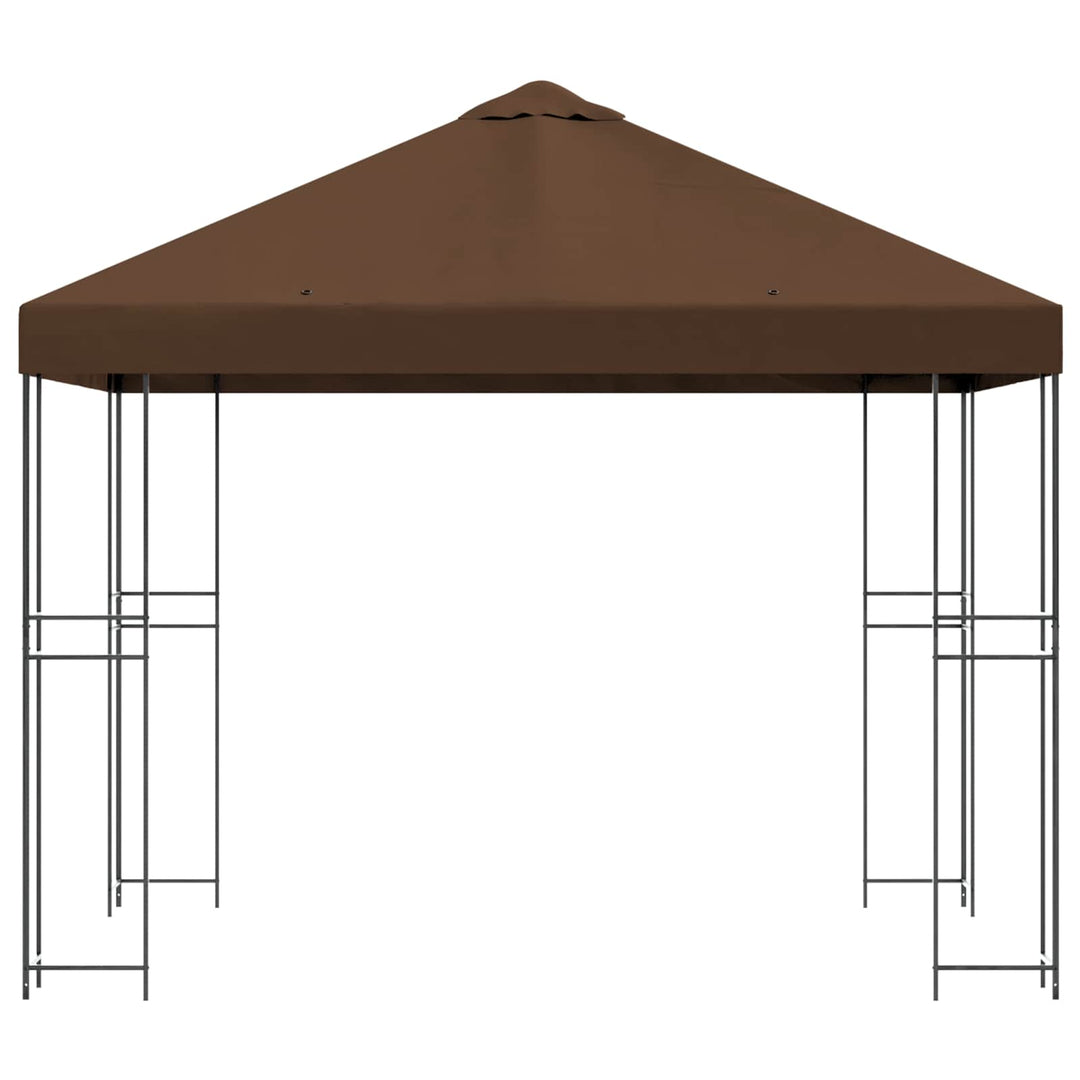Pavillon 3 x 3 m Brun Polyester og Stål 190 gsm