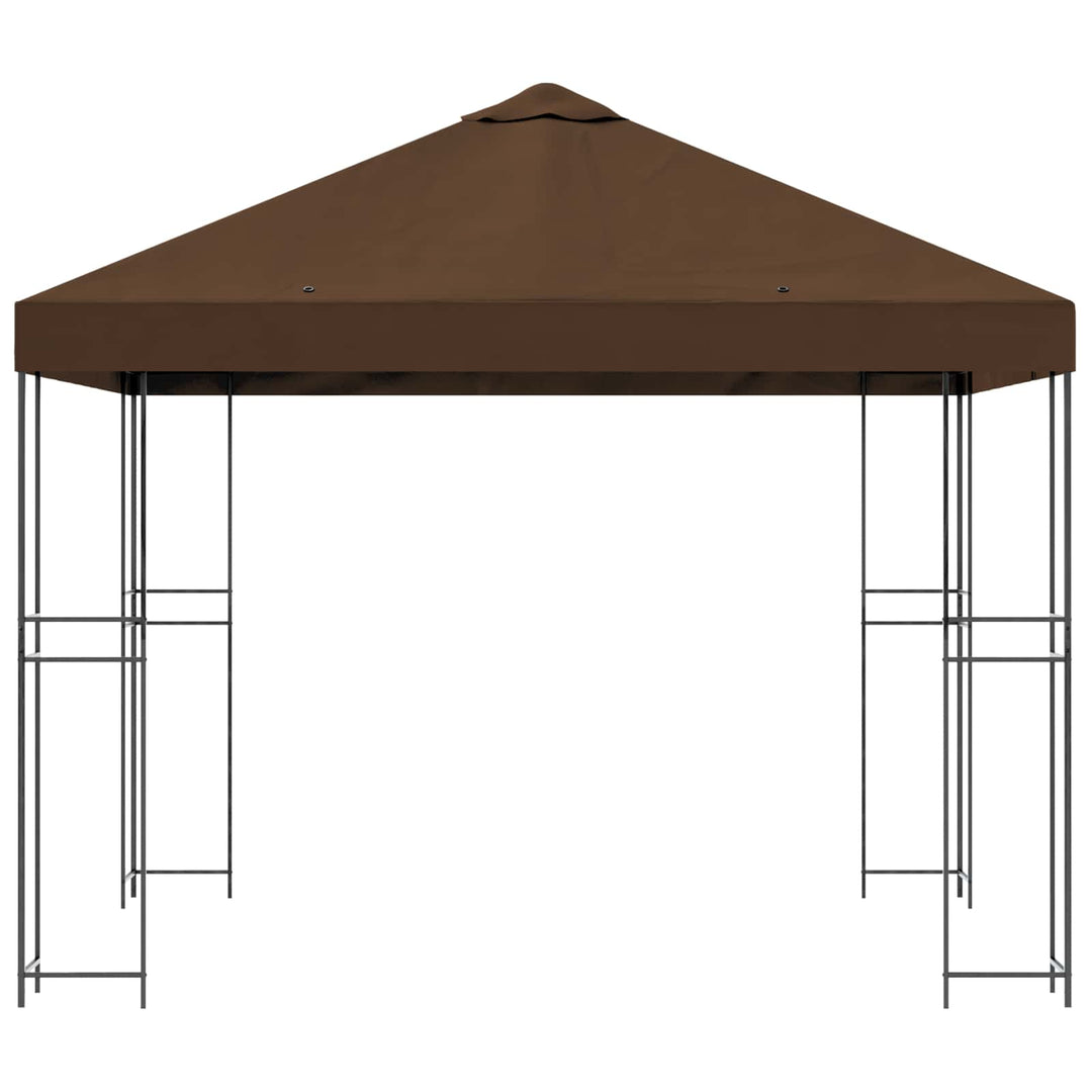 Pavillon 3 x 3 m Brun Polyester og Stål 190 gsm