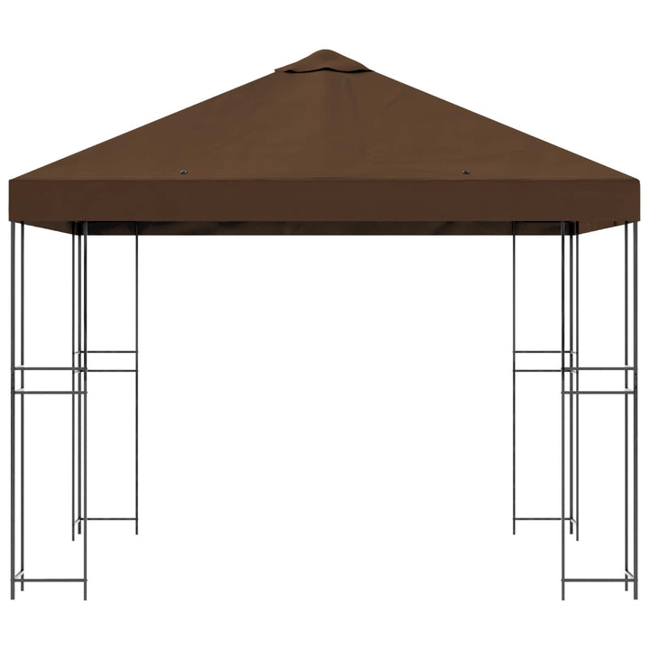 Pavillon 3 x 3 m Brun Polyester og Stål 190 gsm