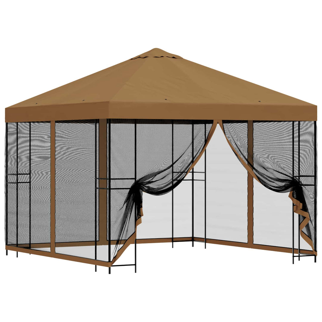 Havelæger med sidevægge 3 x 3 m Beige Polyester og Stål 190 gsm