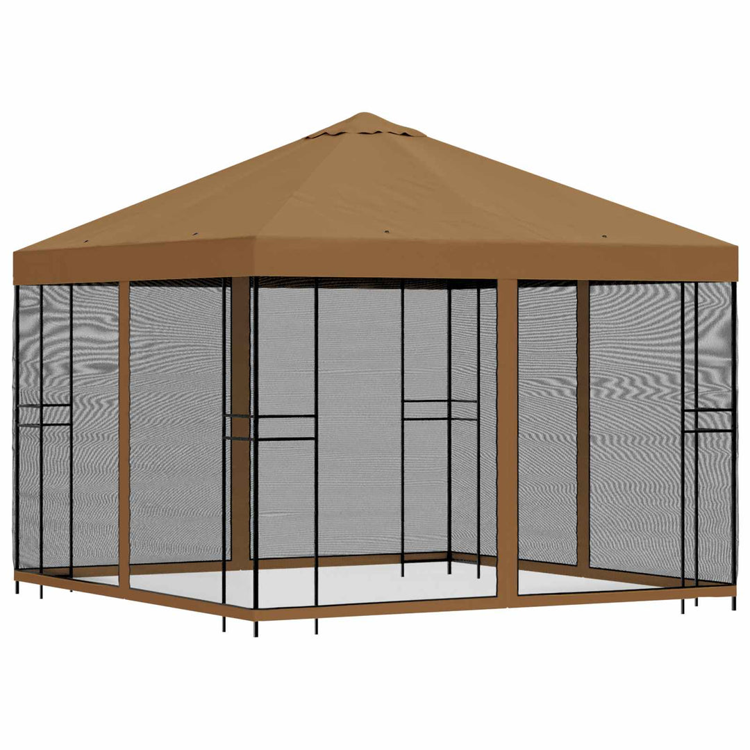 Havelæger med sidevægge 3 x 3 m Beige Polyester og Stål 190 gsm