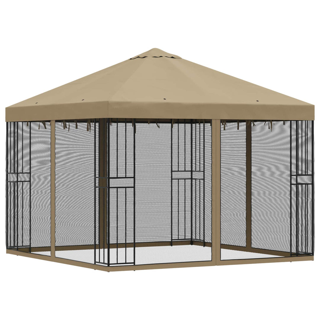 Havelæger med sidevægge 3 x 3 m Beige Polyester og Stål 190 gsm