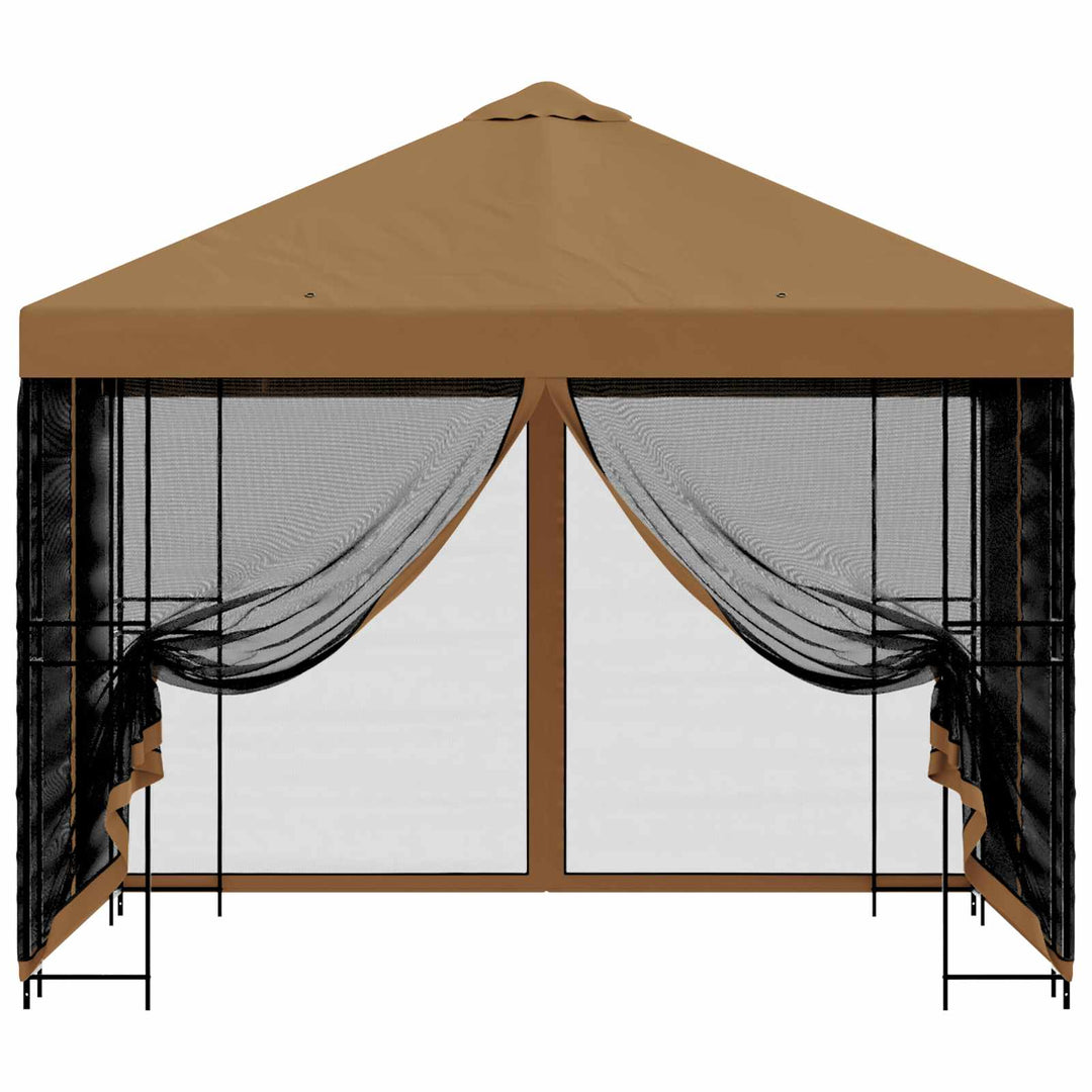 Havelæger med sidevægge 3 x 3 m Beige Polyester og Stål 190 gsm