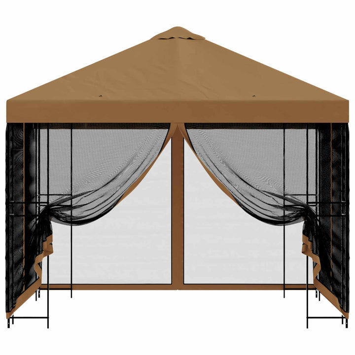Havelæger med sidevægge 3 x 3 m Beige Polyester og Stål 190 gsm