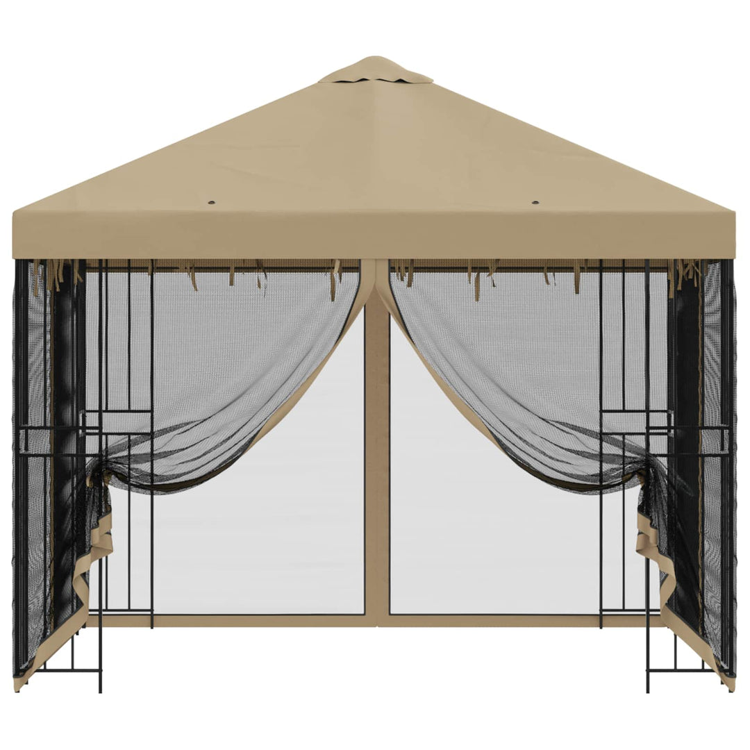 Havelæger med sidevægge 3 x 3 m Beige Polyester og Stål 190 gsm