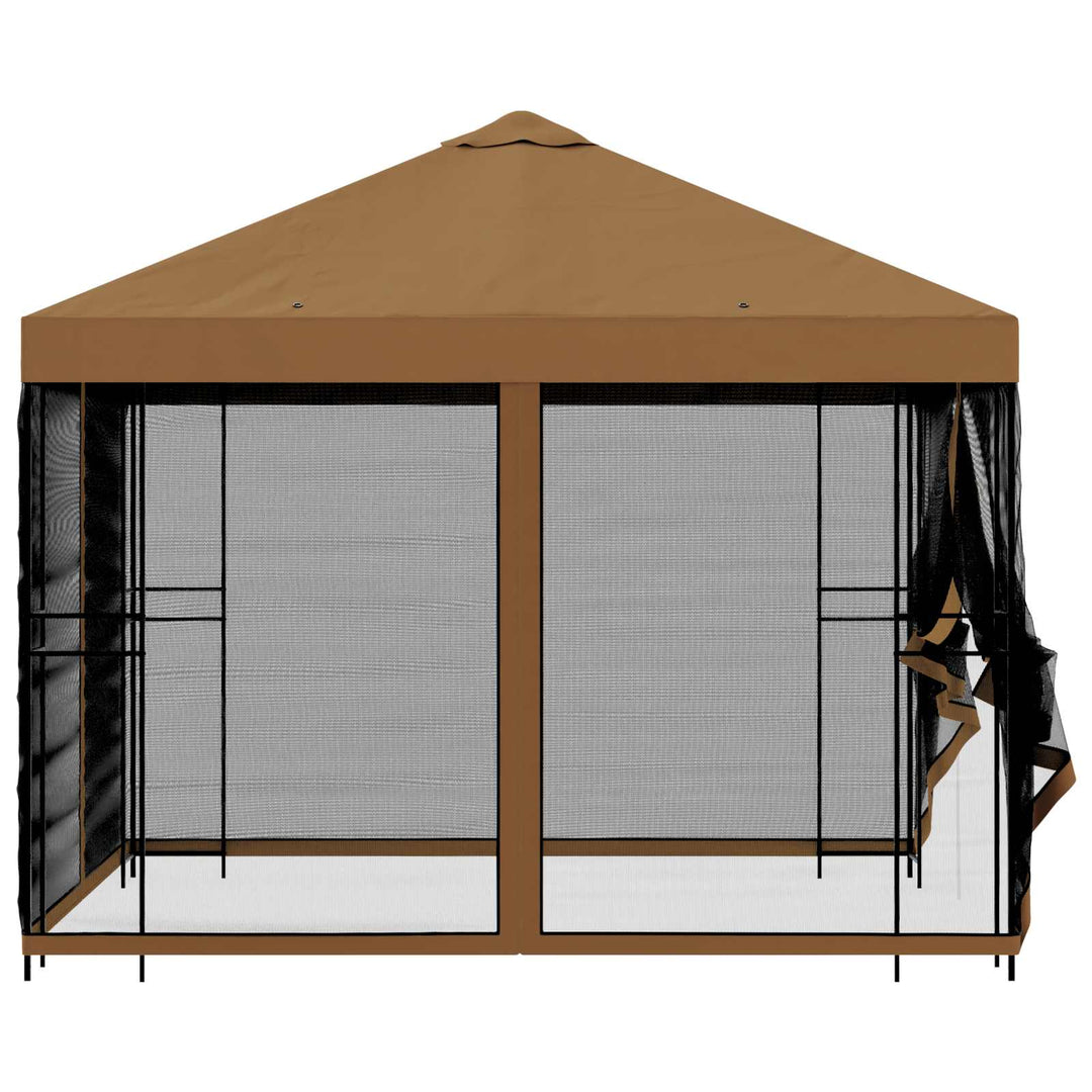 Havelæger med sidevægge 3 x 3 m Beige Polyester og Stål 190 gsm