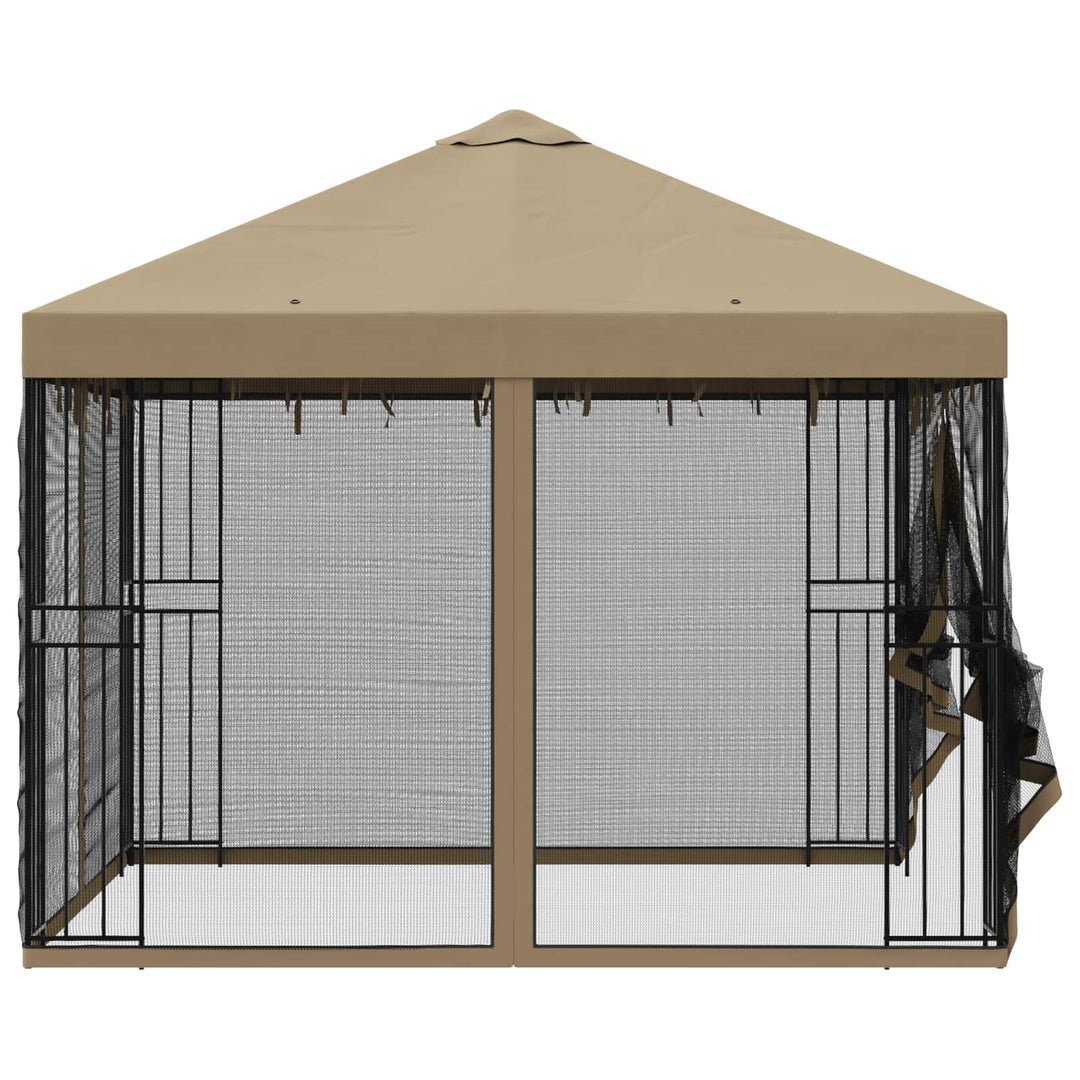 Havelæger med sidevægge 3 x 3 m Beige Polyester og Stål 190 gsm