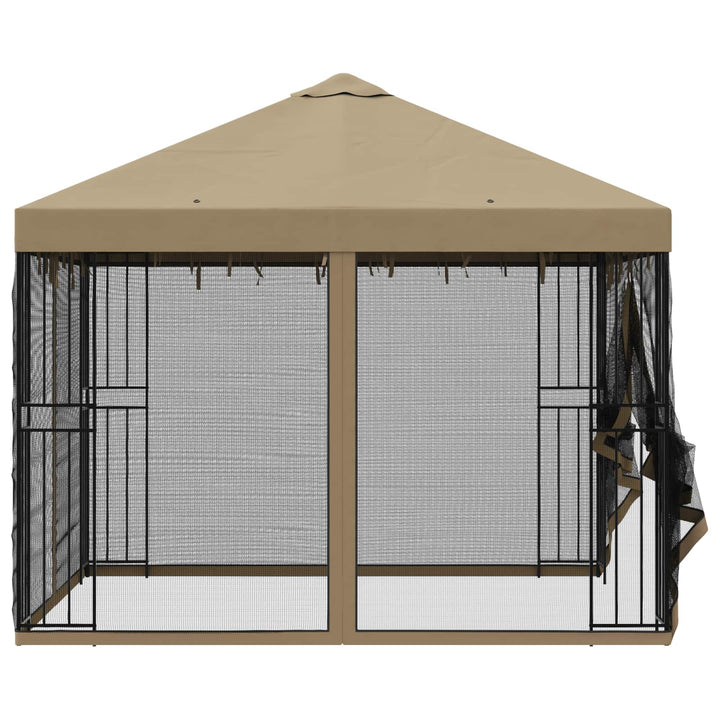 Havelæger med sidevægge 3 x 3 m Beige Polyester og Stål 190 gsm