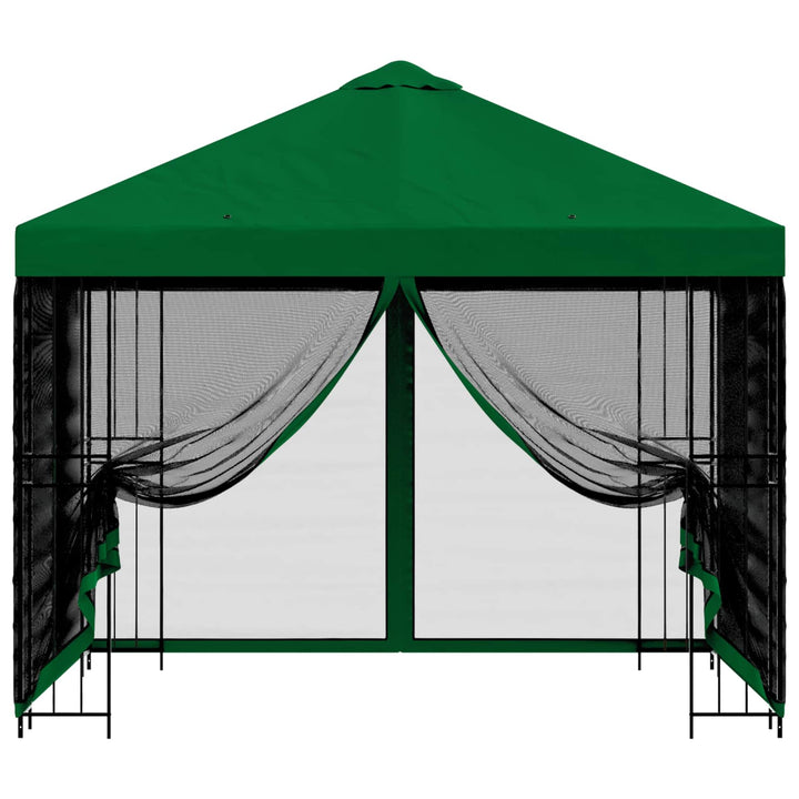 Havelæger med sidevægge 3 x 3 m Grøn Polyester og Stål 190 gsm
