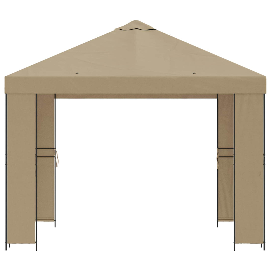 Pavillon 3 x 3 m Beige Polyester og Stål 190 gsm