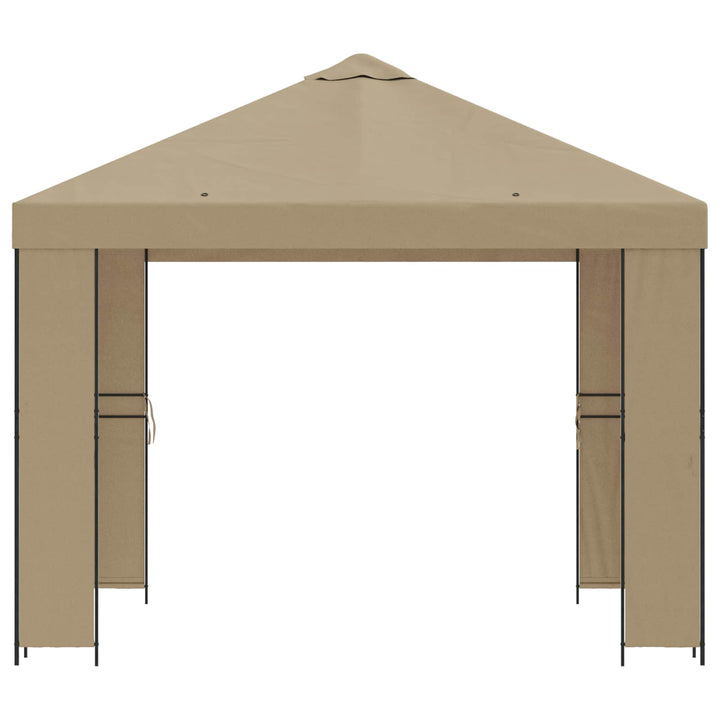 Pavillon 3 x 3 m Beige Polyester og Stål 190 gsm