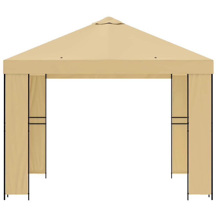 Pavillon 3 x 3 m Cremefarvet Polyester og Stål 190 gsm