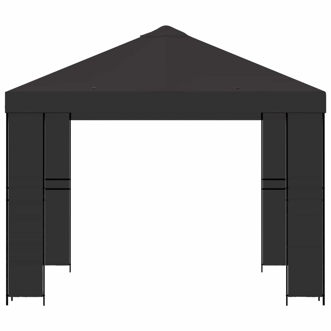 Pavillon 3 x 3 m Antracit Polyester og Stål 190 gsm